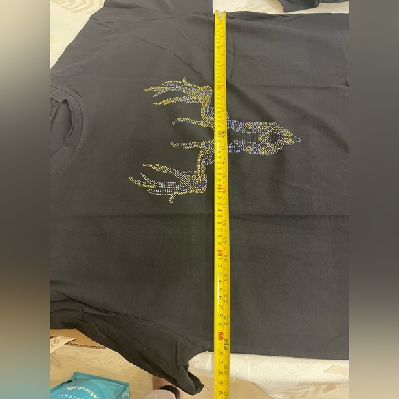 Men Womens short Sleeve T-Shirt Funny Rhinestone Shirts - Picture 4 of 8